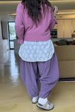 Conrad Batwing Ruffle Cuff Knit Indian Pink